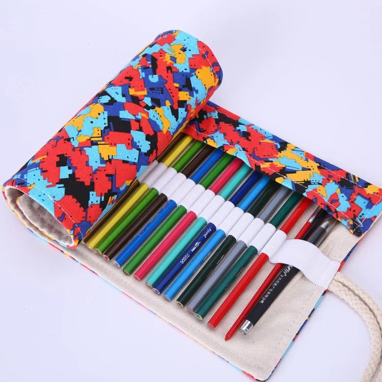 

Estojo Escolar Canvas Curtain Roll Up Bag Steel Pen Pencil Case School Estuche Box, Stationery Estojo Portable Pl England Fines
