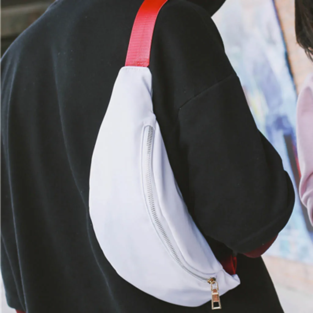 

Waist Bags Couple's Solid Chest Pack Belt Ultra-Light Bag 2019 Unisex Waist Packs Nylon Chest Phone Pouch Belly Bags