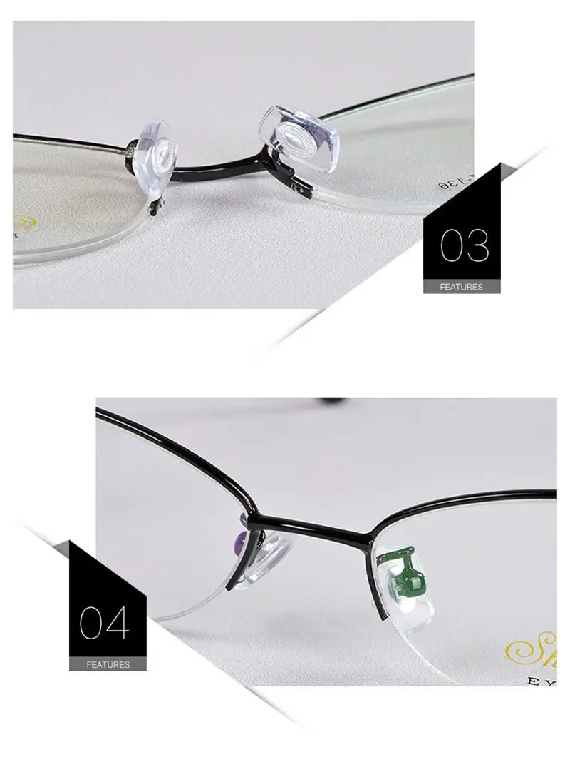 Высококачественные женские очки оправа полуободковая оптическая очки для чтения при близорукости по рецепту