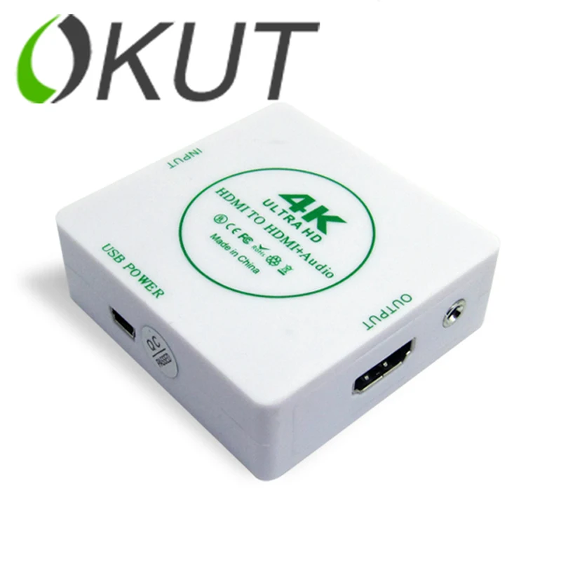 Okut 1080 P HD Mini HDMI к + аудио видео конвертер декодер адаптер удалить HDCP согласования
