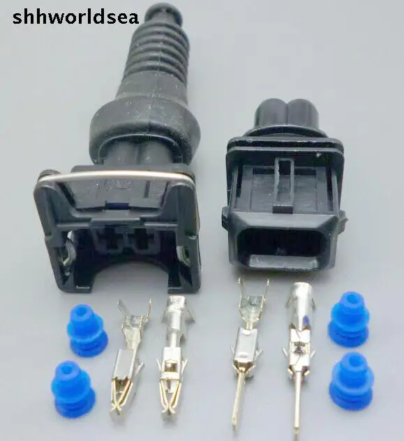 

shhworldsea 5/30/100sets Automotive Electoric Wire Connector 2 Pin Waterproof Nozzle Plug male female cover