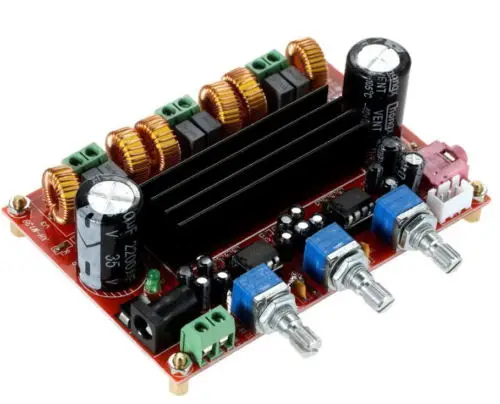 

TPA3116 2.1 Digital Audio Amplifier Board TPA3116D2 Subwoofer Speaker Amplifiers DC12V-24V 2*50W+100W