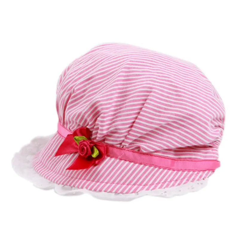 Baby Girl Boy Cute Summer Sun Stripe Cotton Beanie Hat Cap 0 12 Months