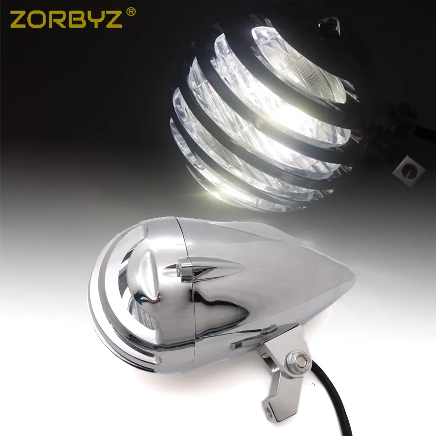 ZORBYZ Новый хромированный гриль LED Bullet фара белый ангельские глазки свет подходит