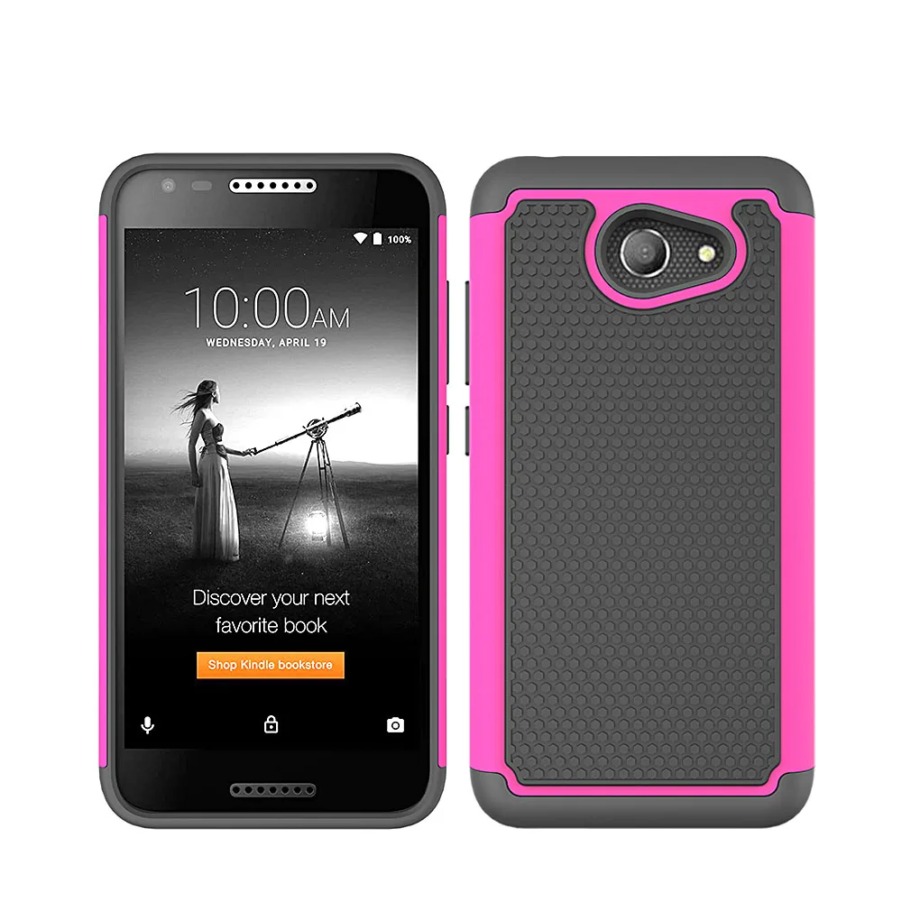 

For Alcatel Kora / A30 / ZIP LTE A577VL A576BL Heavy Duty Hybrid Armor Case Dual Layer Soft TPU & Hard PC Back Shockproof Cover