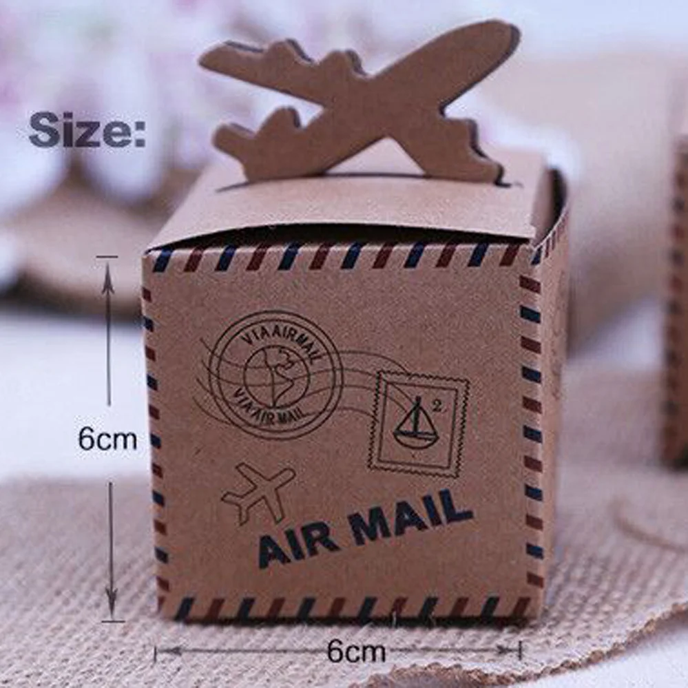 20pcs Rustic Wedding Decor Air Mail Kraft Paper Candy Box Travel Themed Decoration Mariage Vintage Chic Party Supplies In Favors From Home 20pcs Rustic Wedding Decor Air Mail Kraft Paper Candy Box Travel Themed Decoration Mariage Vintage Chic Party Supplies In Favors From Home