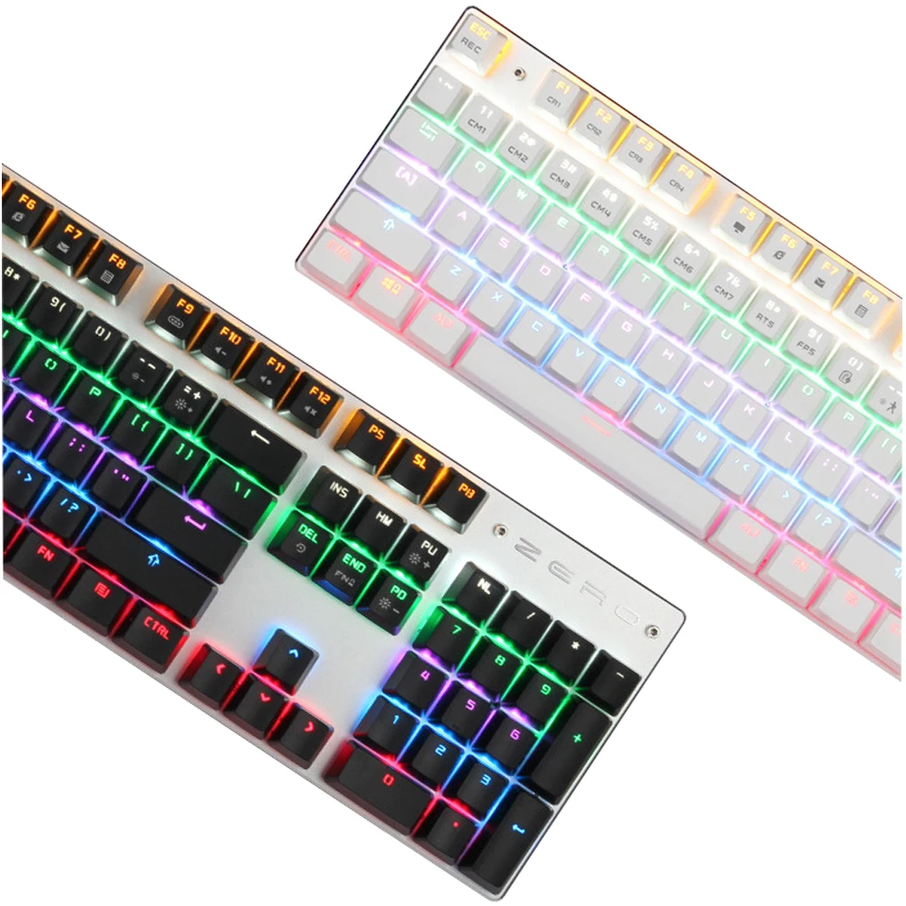 

Russian Gaming Keyboard Metal 87 104 Keys Mechanical Keyboard RGB LED Backlit Ergonomic Design Pro Gamer Keyboard for LOL