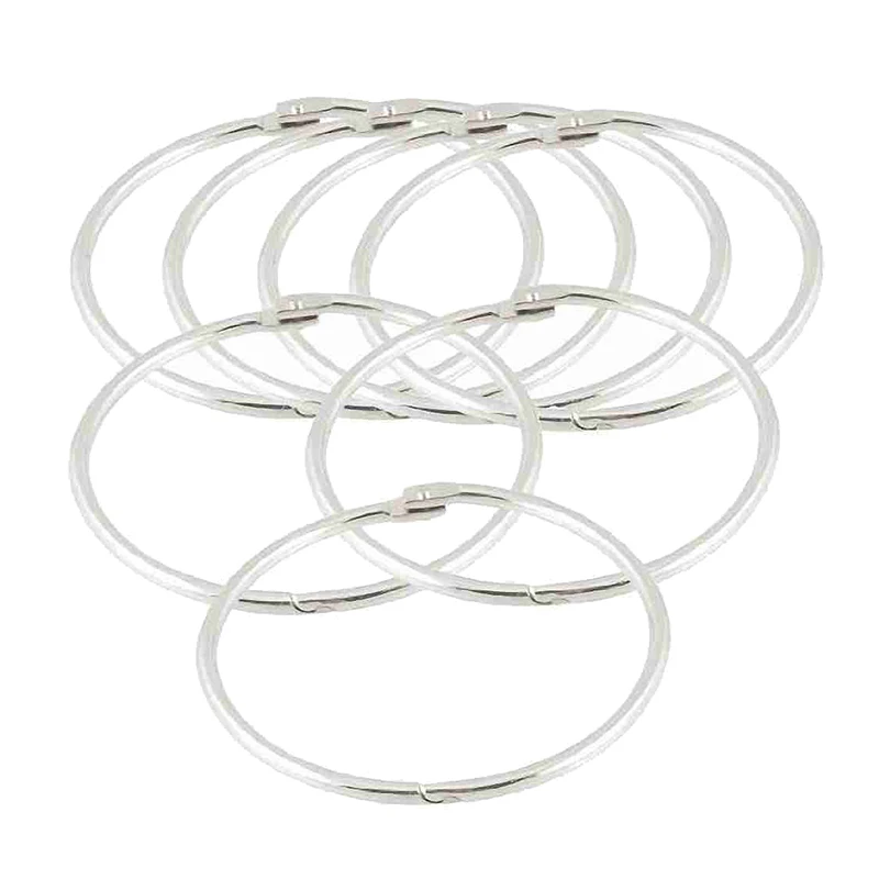 MYLB 7 Pcs Metal 3.3 inch Loose Leaf Rings Binder Key rings for