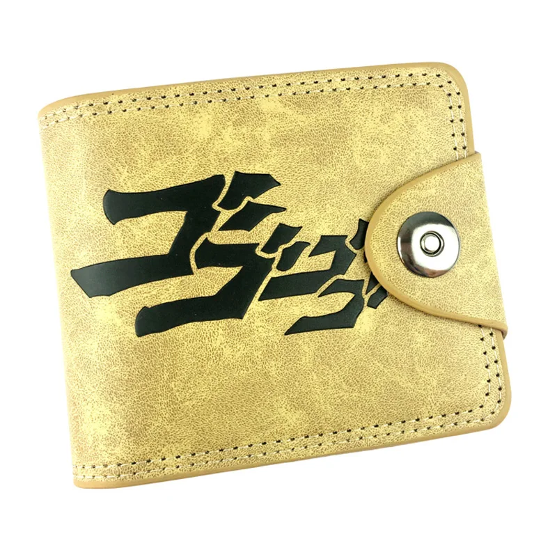 

Anime JOJO Bizarre Adventure Wallets Casual Leather Card Holder Zipper Coin Pocket Purse Hasp Closure Men Women Short Wallet