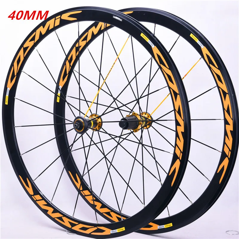 Top Carbon Hub ultra light 700C 40mm road bike aluminum alloy rim wheelset bicycle gear set compatible with  sh imano  wheels 1