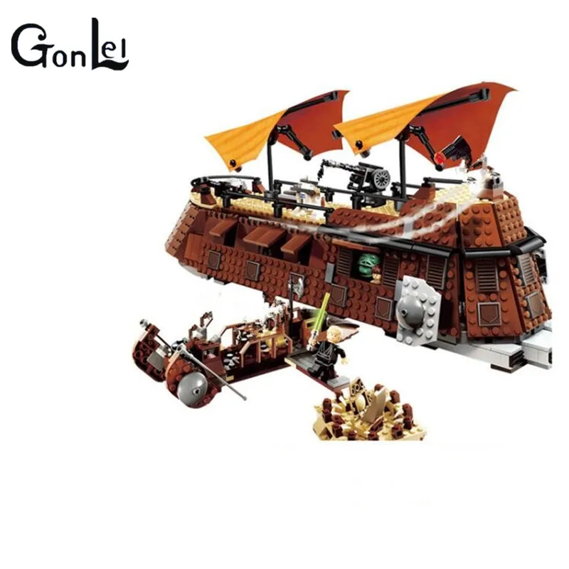 

(GonLeI) 05090 821Pcs Genuine Series The Jabba`s Sail Barge Set Children Educational Building Blocks Bricks Toy Model