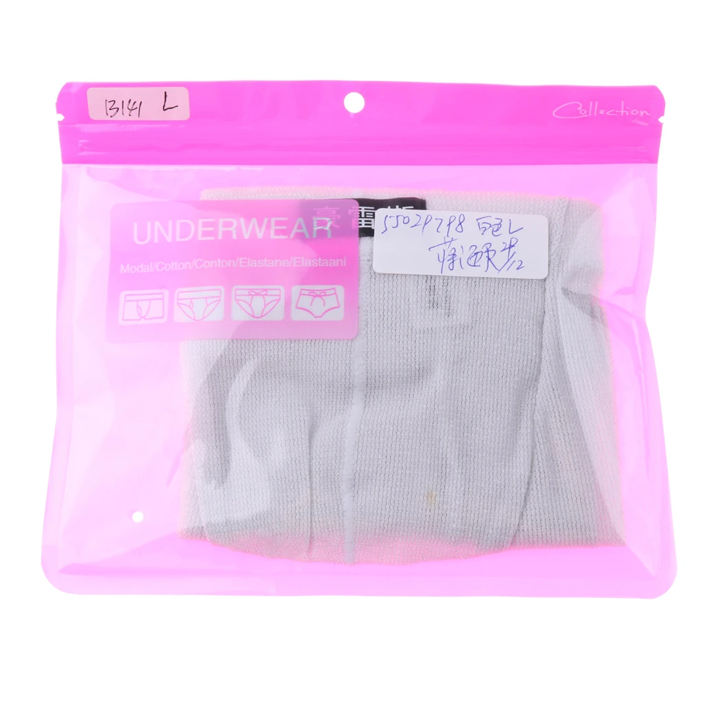 Mens Solid Sheer Underwear Glitter Hollow Out Boxers Shorts Semi-transparent Mesh Underpants