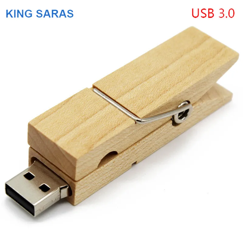 KING SARAS 32 Гб usb 3,0 кленовый, деревянный зажим modeml usb флэш-накопитель 4 ГБ 8 ГБ 16 ГБ кленовый, деревянный usb 3,0