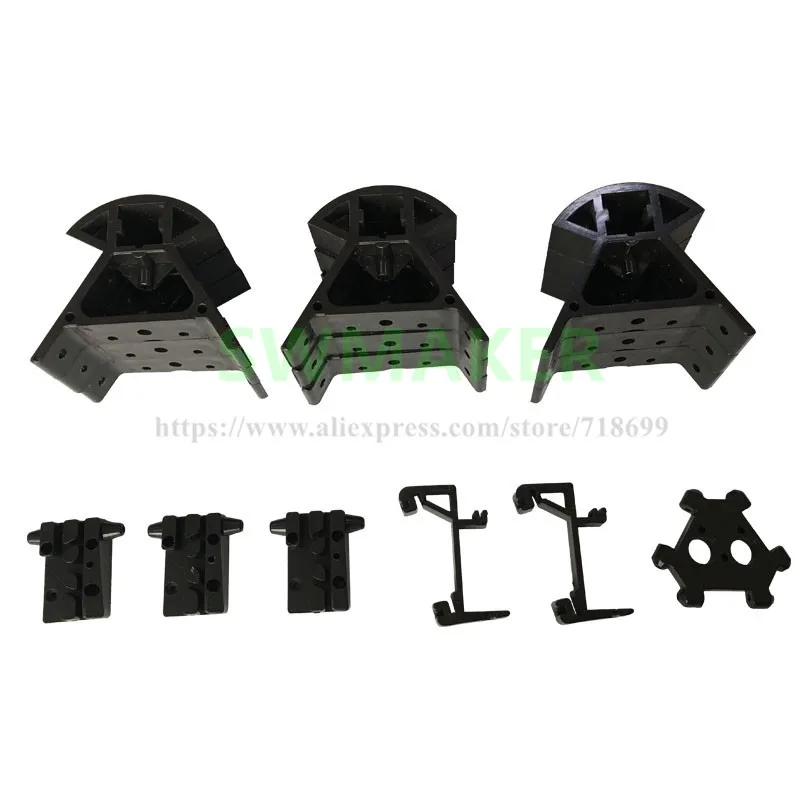 SWMAKER DIY delta Kossel 3D Принтер ABS инъекции пластиковые части комплект угол высокая прочность база полный комплект вместо печатных частей