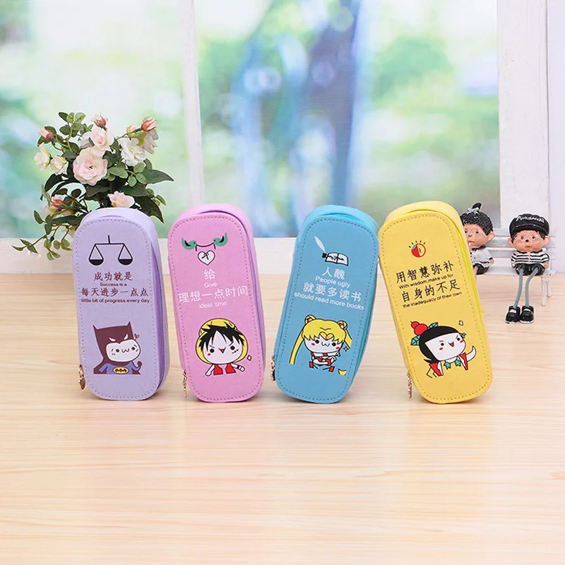 

Cute animal canvas pencil case Korean large capacity of students pencil bag