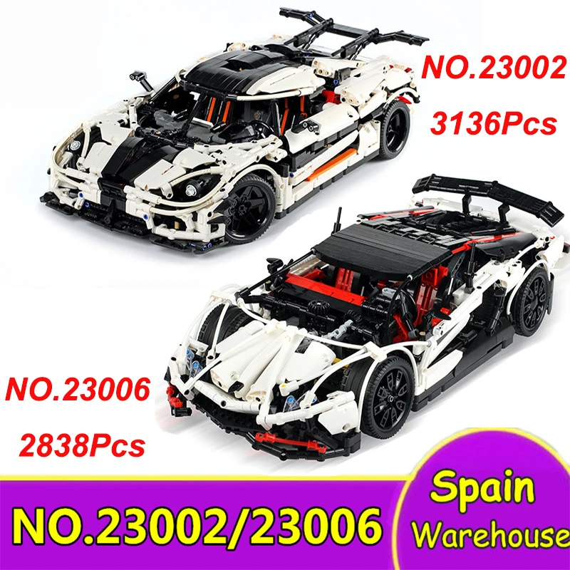 

Lepinblocks 23002 23006 Racing Car MOC 4789 King Cars Bricks Sport Racer Super Building Blocks Technical Toys Christmas Gifts