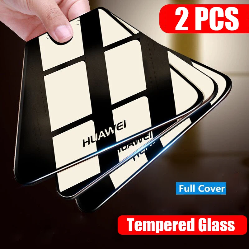 

Xinyada 2pcs Tempered Glass For Huawei P30 Mate 20 Lite 10 Pro P20 Screen protector Guard Lcd Protection Film Full Cover