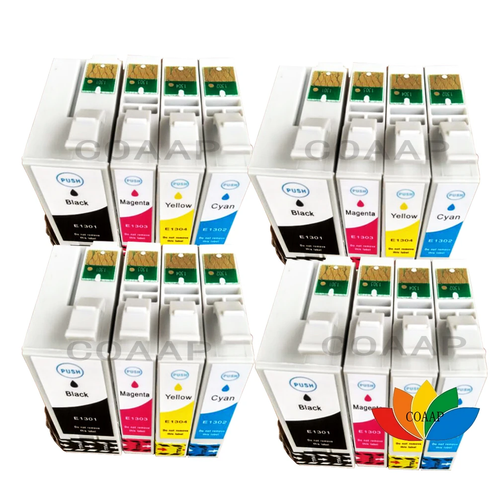 

16 Compatible Epson Ink Cartridges for Workforce WF-3520DWF WF-7525 Pro WF-7015 T1301-T1304 T1305