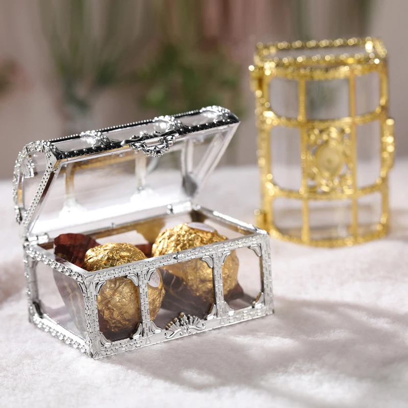 

Treasure Chest Candy Boxes Chocolate Gift Decorative Case Wedding Party Favor Supplies Candy Boxes