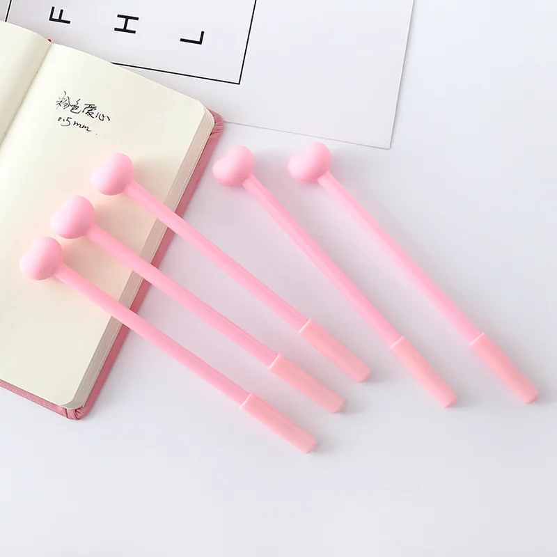 

1 Pcs Kawaii Cute Girls Creative Heart Pink Gel Pen Fashion School Office Supplies Students Gift Awards Accessories Stationery