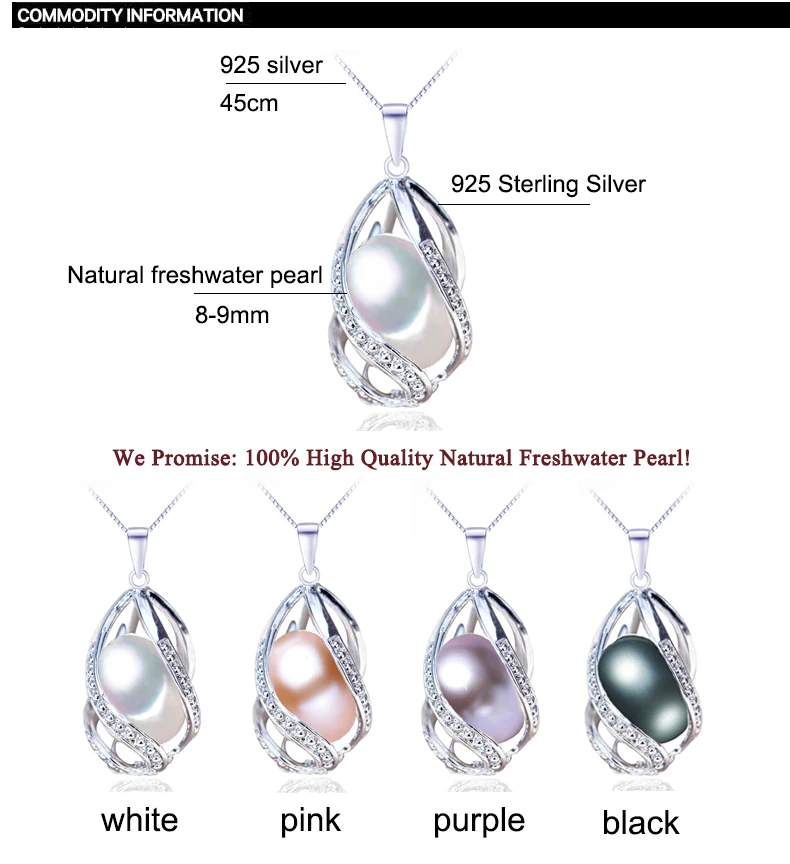ZHBORUINI Pearl Necklace Pearl Jewelry 925 Sterling Silver Jewelry For Women Natural Freshwater Pearl beads Pendants Wholesale - Image 6