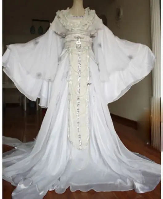 6 видов конструкций белый шифоновый костюм феи Hanfu для ТВ Игры Хуа Си Инь Cos Ye Zhen женский фото косплей Hanfu - Цвет: B ningyansanhua 165