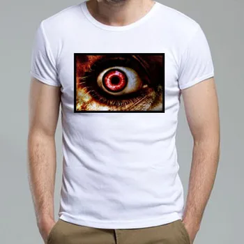 

Man t-shirts An Eye For Horror By The Number T-Shirt Men 100% Cotton Custom T shirt O-Neck Short Sleeve