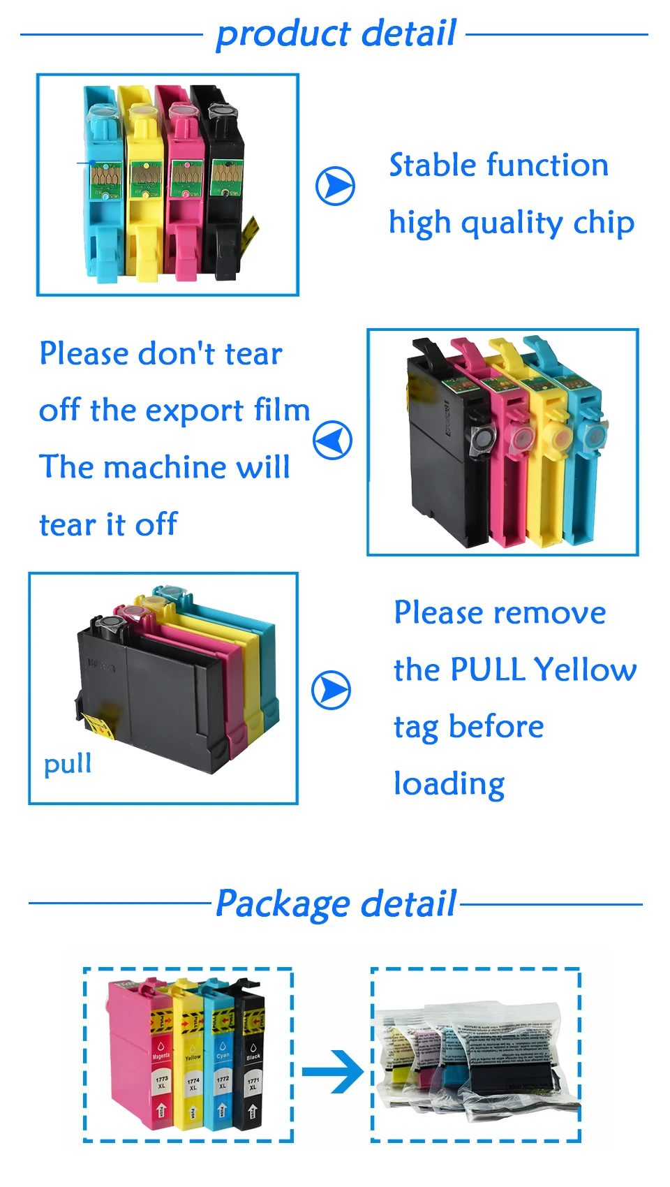 compatible ink cartridge for epson T1771 T1772