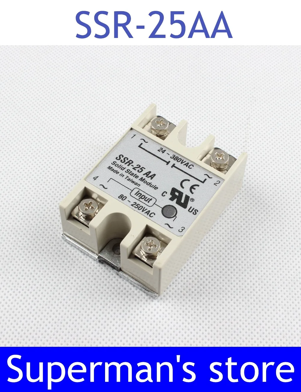 

1pcs Free shipping solid state relay SSR-25AA 25A actually 80-250V AC TO 24-380V AC SSR 25AA relay High quality