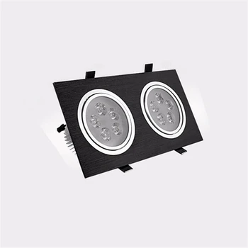 

High power Square double aluminum led dimmable Recessed light lamp bulb AC110V-230V 20W square led downlight