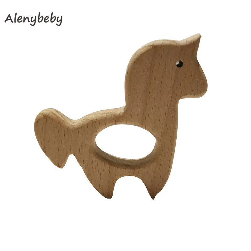 1pcs BPA FREE Natural Wood Teether Cartoon Animal Shape Wooden Baby Teether Toy Safe New baby Teething Toys Baby Shower Gift - Цвет: 179