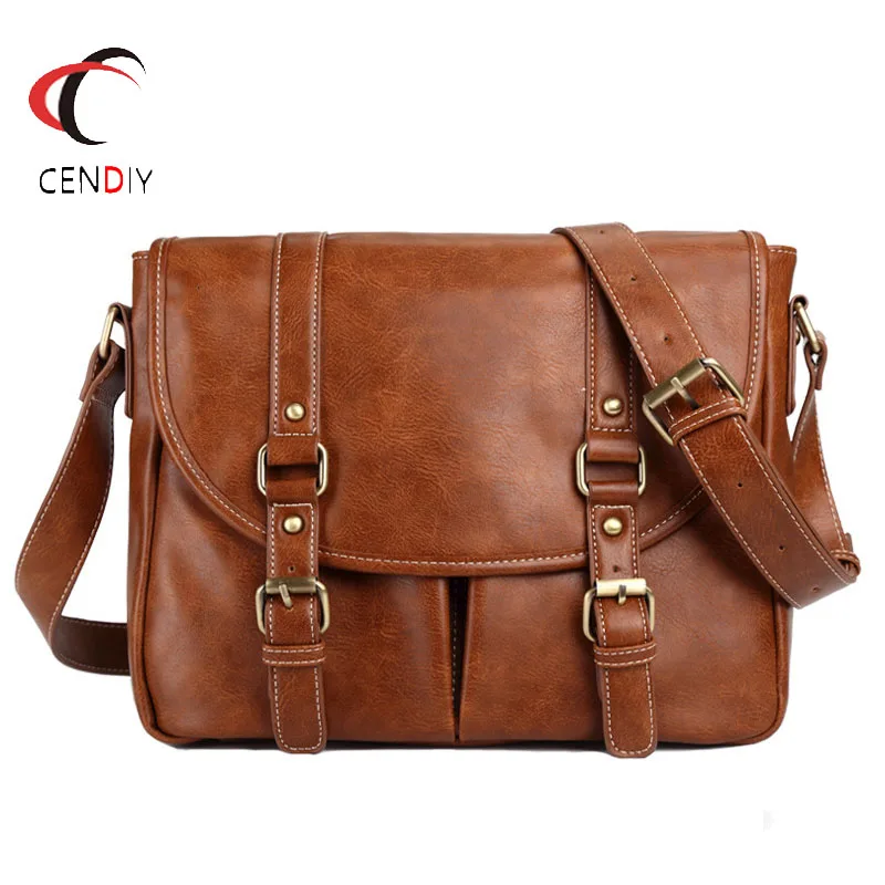 cheap 2019 Business Shoulder Bags Travel Bag PU Leather Men Briefcase Brand Luxury High Quality Men #039;s Messenger Bag Male Laptop Bag