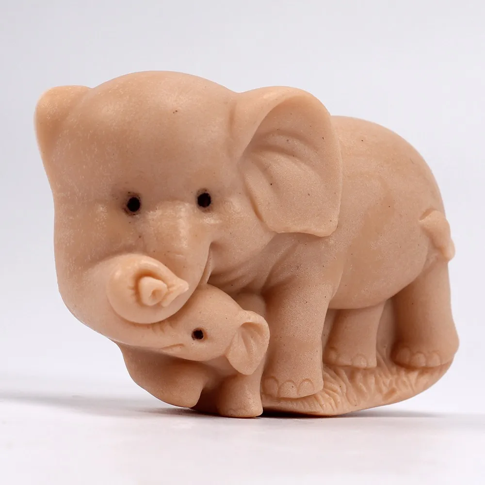 3D силиконовая форма для мыла слон мать и ребенок ручной работы