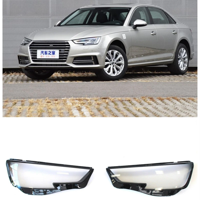 

Car Left and Right Front Kit Cover Lens Headlights Fit FOR Audi A4 B9 (2015-2018) 2pcs/set