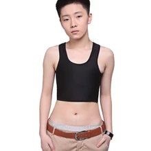 Пряжка Короткие грудь груди Binder Транс лесбиянки упругие короткие Дизайн корсетные тонкий без повязки Tomboy Лифчики Майки