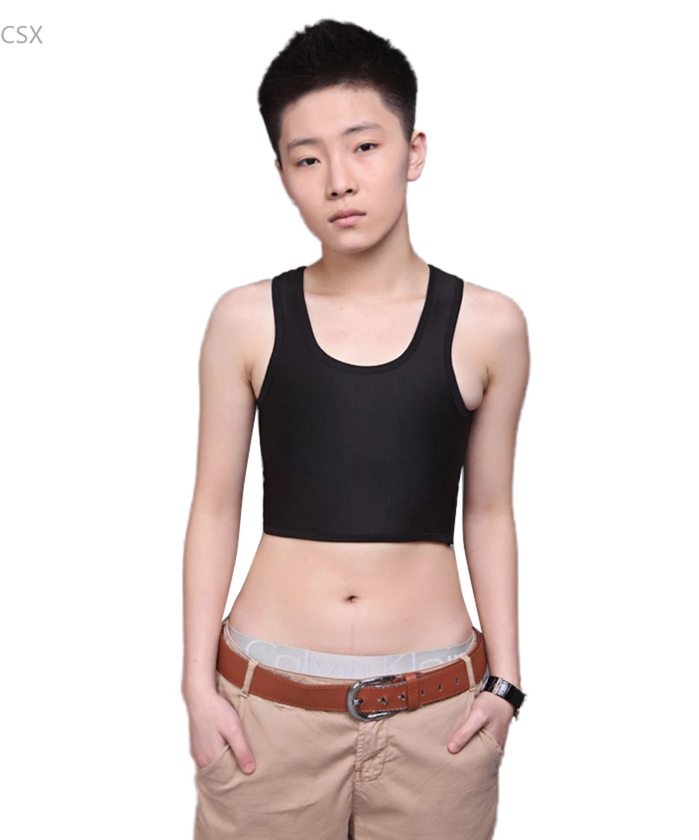 

Buckle Short Chest Breast Binder Trans Lesbian Elastic Short Design Corselet Thin Without Bandage Tomboy Camisoles Tanks