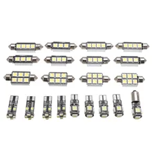 21pcs LED Kit Car Interior White LED Light Bulb Kit DC 12V 6000K for BMW 5 series M5 E60 E61 2004-2010 Car Styling 21pcs LED Kit Car Interior White LED Light Bulb Kit DC 12V 6000K for BMW 5 series M5 E60 E61 2004-2010 Car Styling