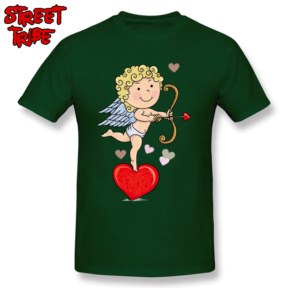  Men T-shirts Comics Summer Tops T Shirt All Cotton Round Neck Short Sleeve Casual Top T-shirts VALENTINE DAY Top Quality child standing in the heart 20946 dark