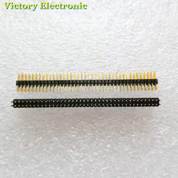 

5PCS/LOT 1.27mm 40 Pin Male Double Row Pin Header Strip 2X40P