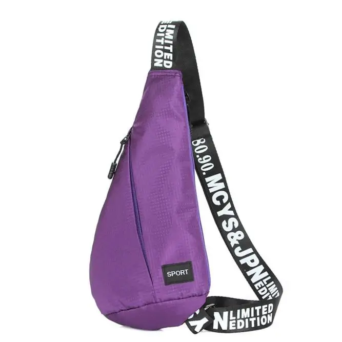 Новинка, слинг, походные нагрудные сумки, унисекс, водонепроницаемые, через плечо, через плечо, несбалансированный рюкзак, для улицы, сумка через плечо, для женщин - Цвет: Purple