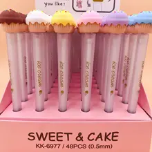 48 шт./упак. креативные канцелярские принадлежности Корейская гелевая ручка силиконовые формы для выпечки силиконовая ручка на водных чернилах чернильное перо офисные школьные аксессуары для вечеринки подарок