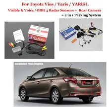 Liislee BIBI Alarm Parking System For Toyota Vios / Yaris / YARiS L – Rear View Camera + Car Parking Sensors = 2 in 1 Visual