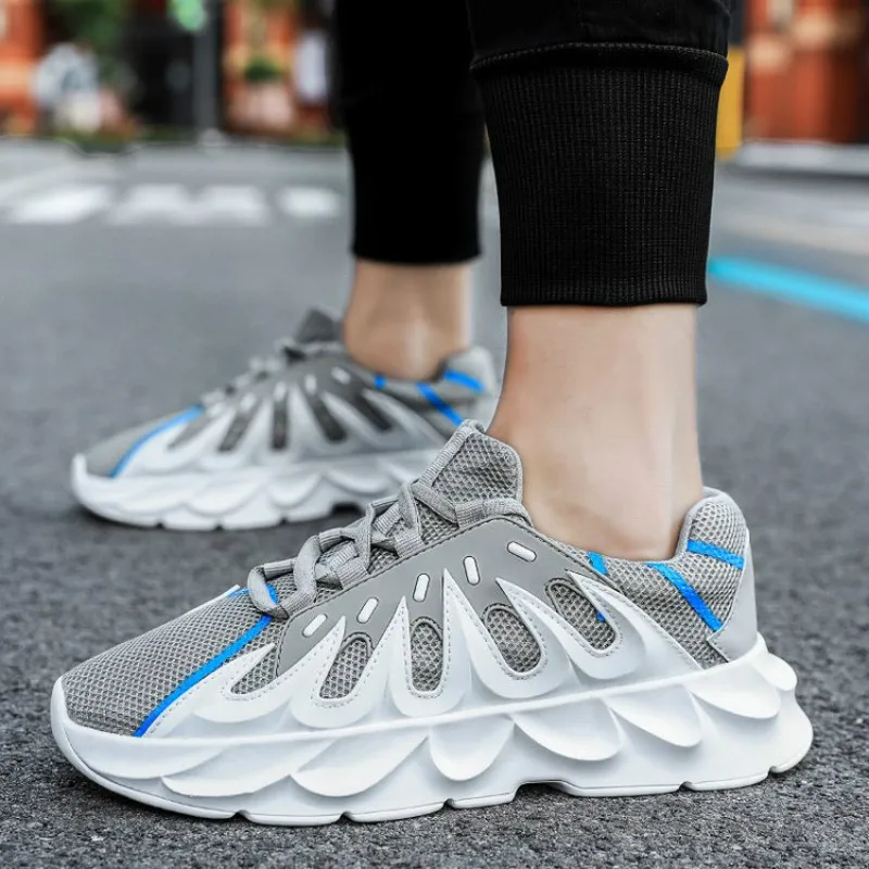 

Men Shoes Chunky Sneakers Breathable Tenis Masculino Off Mesh Light White Footwear Lace Up Male Shoes Adulto Zapatos Hombre
