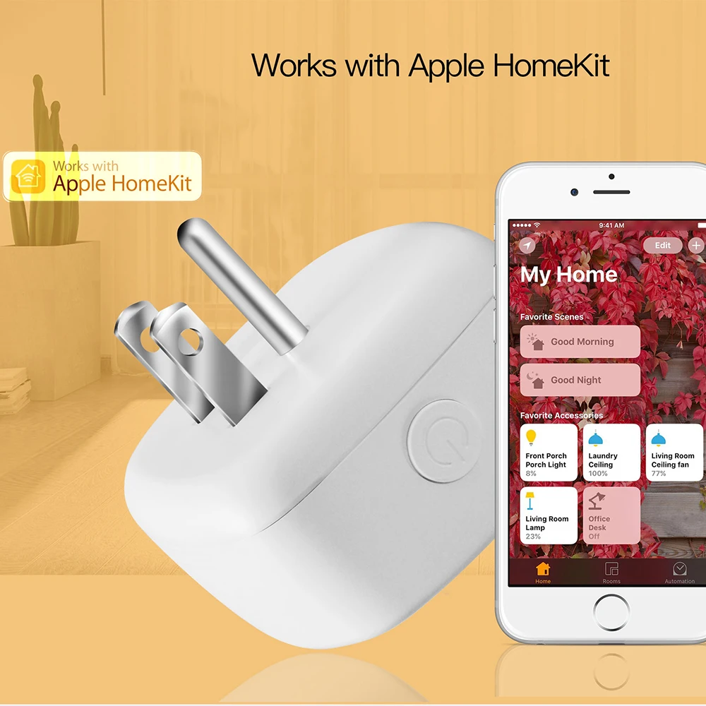 

Timethinker Smart Home WIFI Switch Smart Socket for Apple Homekit ALexa Echo Google Home EU US Adapter APP Voice Remote Control
