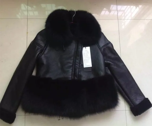 7 Colors Autumn Winter Warm Real Fur Coat Women With Real Fox Fur Trim Genuine Suede Leather Fur jackets