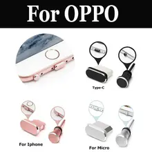 Металлический зарядки Порты и разъёмы Разъем для наушников Пылезащитная заглушка для USB высококачественный защитный чехол для Oppo R9s R9s плюс F3 плюс R11 R11s F5 R15 Rx17 Neo A83 F7 Ax7 A5 A3s R15