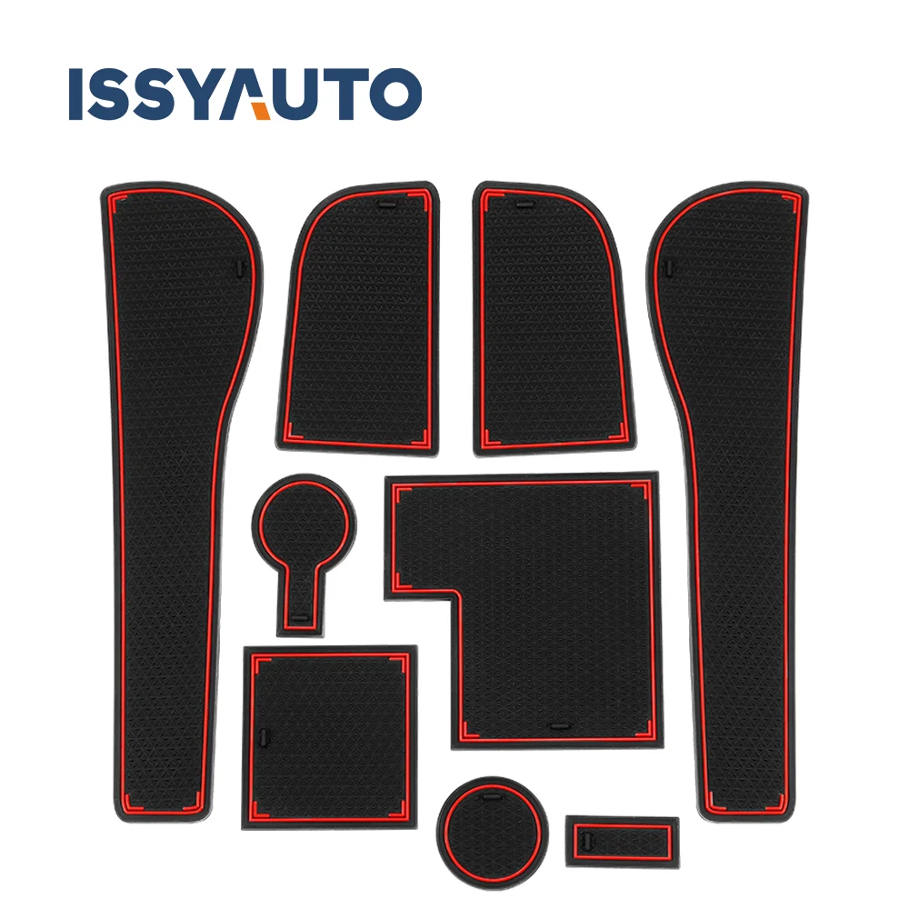 

9pcs Door Groove Rubber Mat For Volkswagen Golf 7 MK7 2013-2019 Anti-Slip Mat Gate Slot Cup Pad Door Interior Decoration
