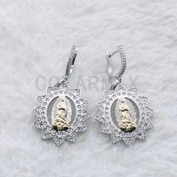 

Micro pave zircon Oval earrings high quality earrings wholesale jewelry earrings with Portrait Fashion metal zircon earrings3848