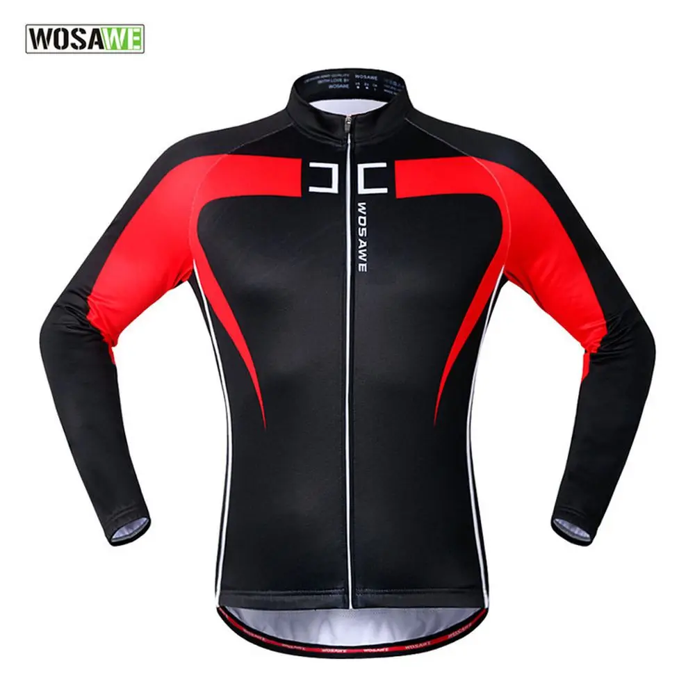 WOSAWE Thermal Bicycle Jacket Windproof Road MTB Bike Sport Outfits