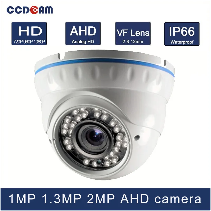 

CCDCAM 1MP 1.3 MP 2MP high definition Vandalproof AHD 2.8-12mm VF lens camera for CCTV system